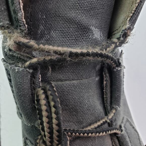 Sorel Major Lace Womens Size 8.5 Gray Canvas Distressed Bootie Boots NL2163-010 - Picture 9 of 12